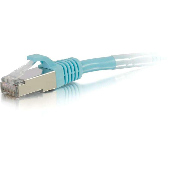 C2G 14ft Cat6a Snagless Shielded (STP) Network Patch Cable - Aqua