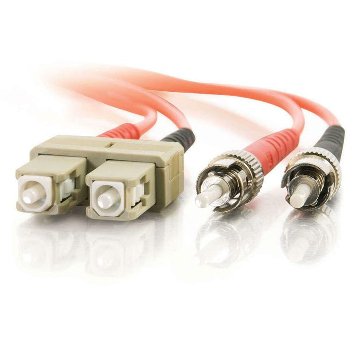 C2G 6m SC-ST 50/125 OM2 Duplex Multimode PVC Fiber Optic Cable (USA-Made) - Orange