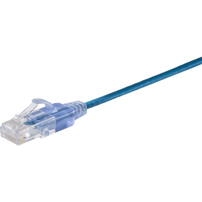 Monoprice 10-Pack, SlimRun Cat6A Ethernet Network Patch Cable, 10ft Blue