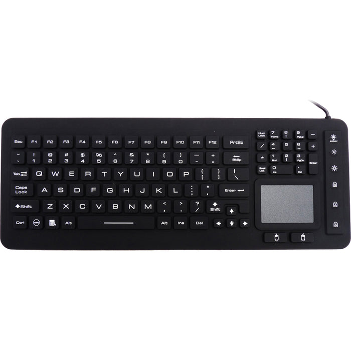 DSI WATERPROOF IP68 FULL SIZE LED BACKLIT KEYBOARD WITH TOUCHPAD