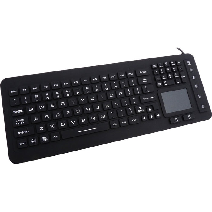 DSI WATERPROOF IP68 FULL SIZE LED BACKLIT KEYBOARD WITH TOUCHPAD