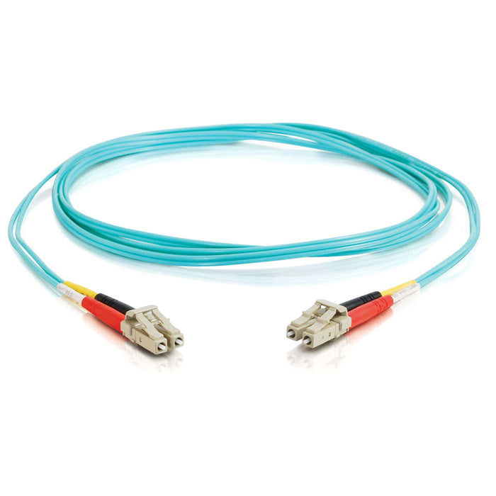 C2G 2m LC-LC 10Gb 50/125 Duplex Multimode OM3 Fiber Cable - Aqua - 6ft