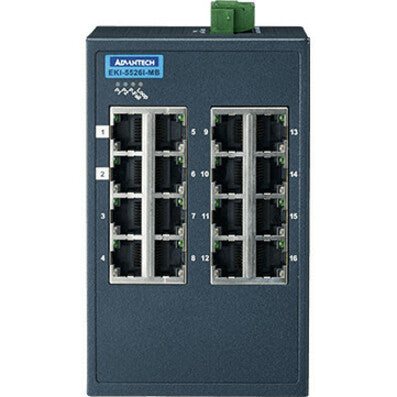 Advantech 16 Port Entry-Level Managed Switch Support Modbus/TCP W/Wide temp