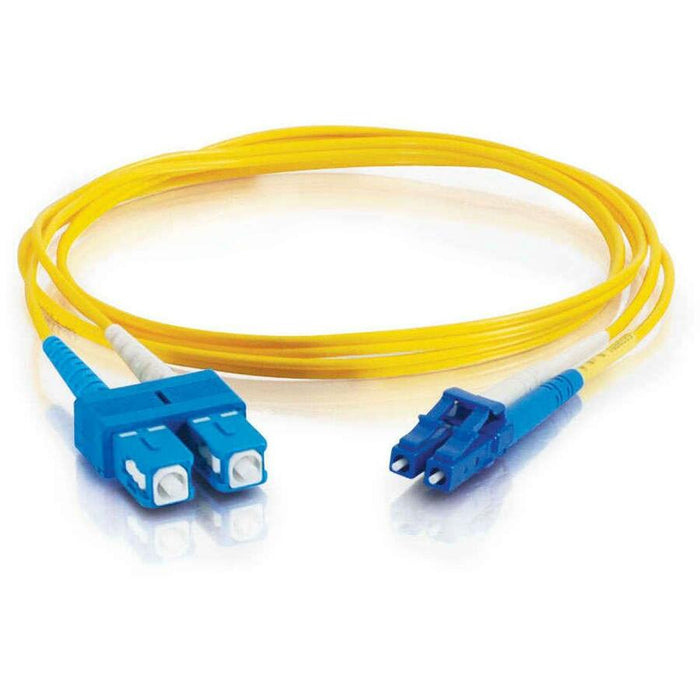 C2G 1m LC-SC 9/125 OS1 Duplex Singlemode PVC Fiber Optic Cable (USA-Made) - Yellow