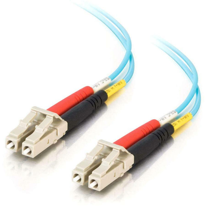 C2G-2m LC-LC 10Gb 50/125 OM3 Duplex Multimode PVC Fiber Optic Cable (LSZH) - Aqua