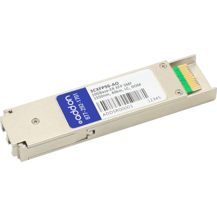 AddOn HP 3CXFP96 Compatible TAA Compliant 10GBase-ER XFP Transceiver (SMF, 1550nm, 40km, LC, DOM)