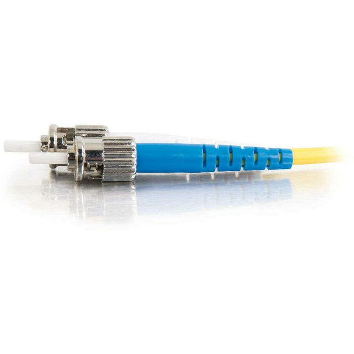 C2G 30m ST-ST 9/125 OS1 Duplex Singlemode PVC Fiber Optic Cable (USA-Made) - Yellow