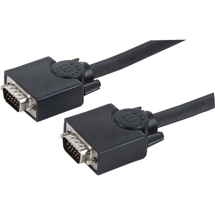 Manhattan SVGA HD15 Male to HD15 Female Monitor Cable, 50', Black