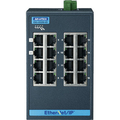 Advantech 16 Port Entry-Level Managed Switch Support EtherNet/IP W/wide Temp