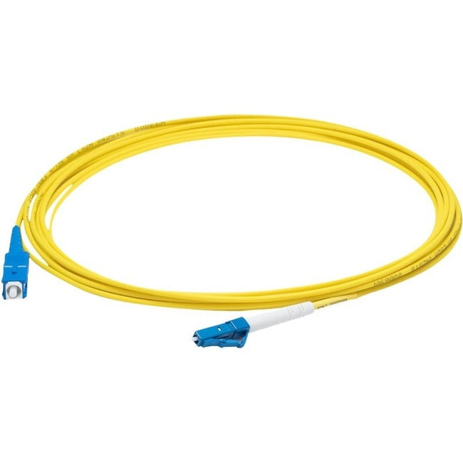 AddOn 50cm LC (Male) to SC (Male) Straight Yellow OS2 Simplex LSZH Fiber Patch Cable