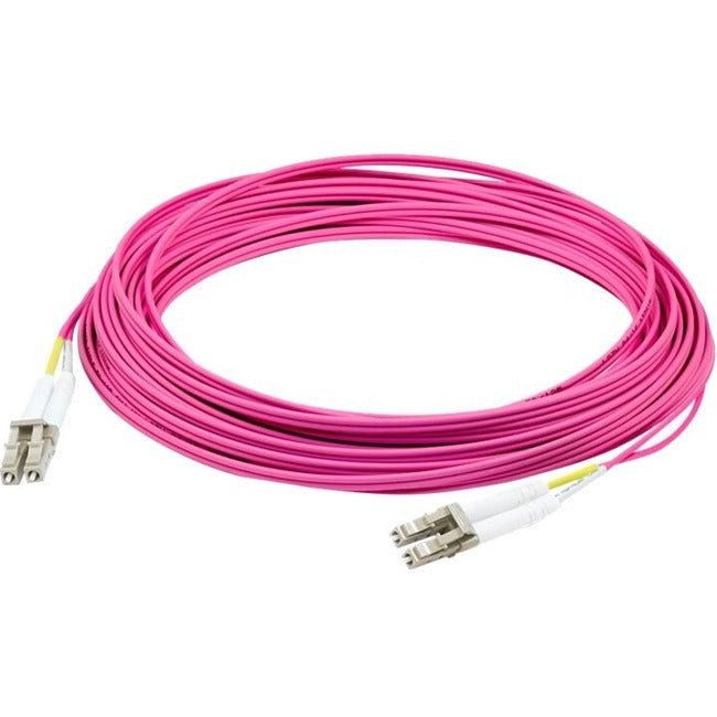 AddOn 2m LC (Male) to LC (Male) Magenta OM4 Duplex Fiber LSZH-Rated Patch Cable