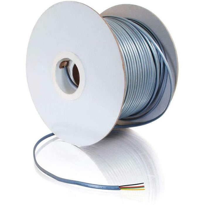 C2G 1000ft 28 AWG 4-Conductor Silver Satin Modular Cable Reel