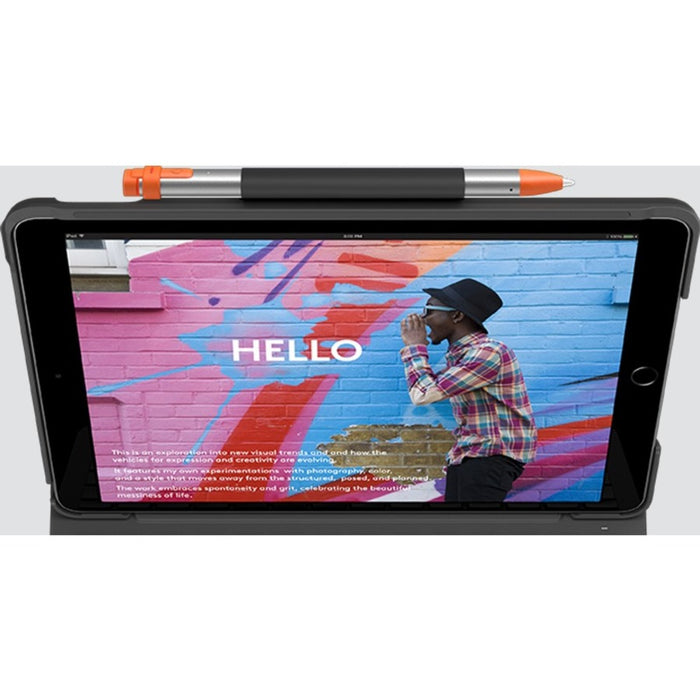 Logitech Slim Folio Keyboard/Cover Case (Folio) Apple, Logitech iPad Air (3rd Generation) Tablet - Graphite