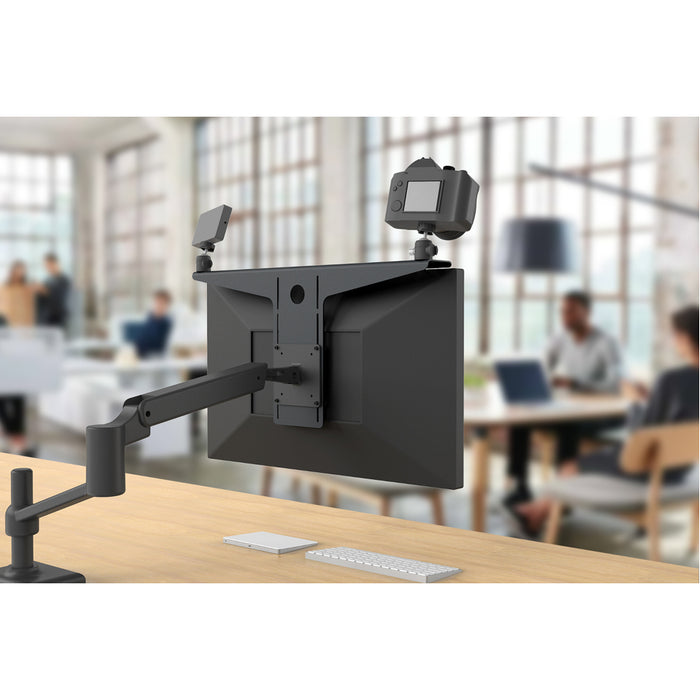 Heckler Design Mounting Shelf for Camera, Microphone, Light, Monitor, Display, Tripod Head, Barebone PC, LCD Display - Black