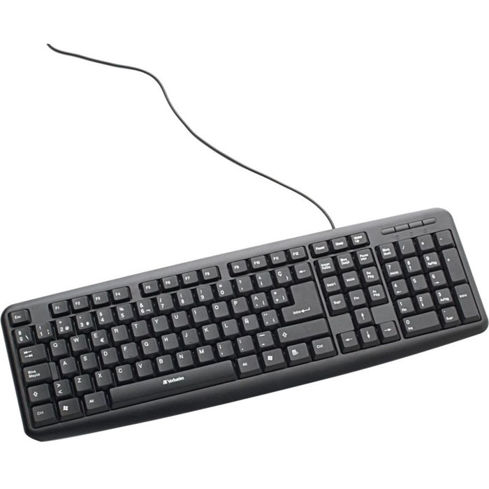 Slimline Corded USB Keyboard - Black (Spanish)