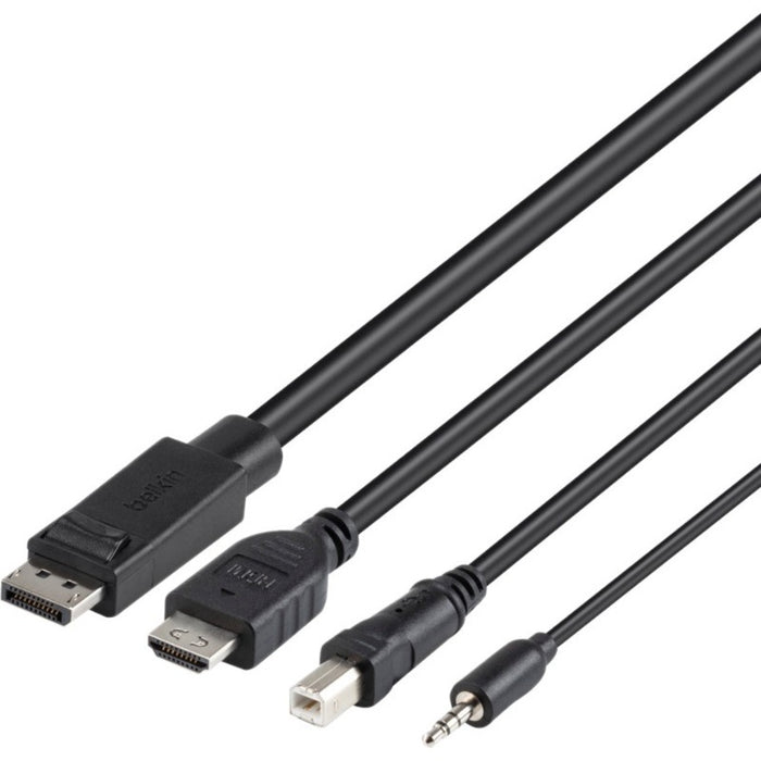 Belkin TAA DUAL (1) HDMI-HDMI (1) DP-DP/USB/AU CBL