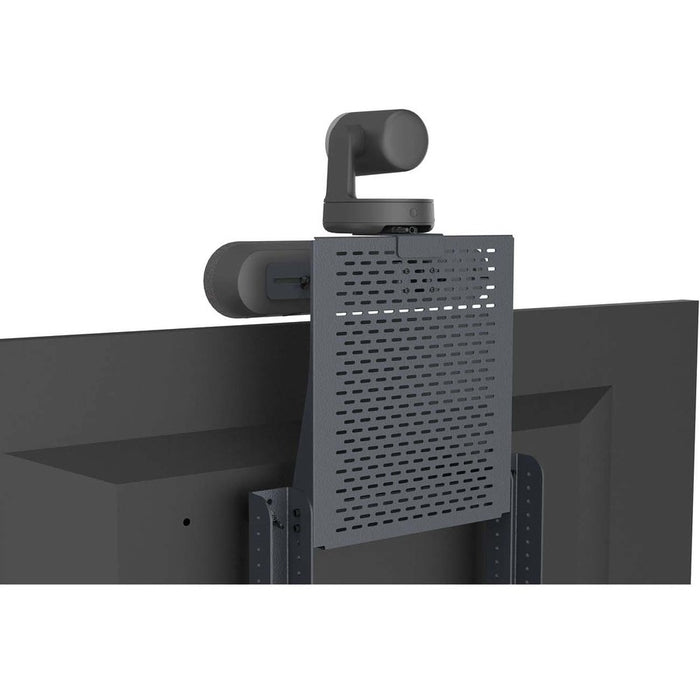 Heckler Design Mounting Bracket for Control Panel, Camera, Speaker, Microphone, iPad, Video Conferencing Touch Controller, Sound Bar Speaker, Video Conference Equipment - Black Gray