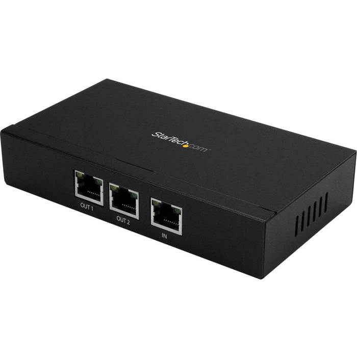 StarTech.com 2 Port Gigabit PoE+ Extender - 802.3at and 802.3af - 100 m (330 ft) - Power over Ethernet Extender - PoE Repeater Network Extender