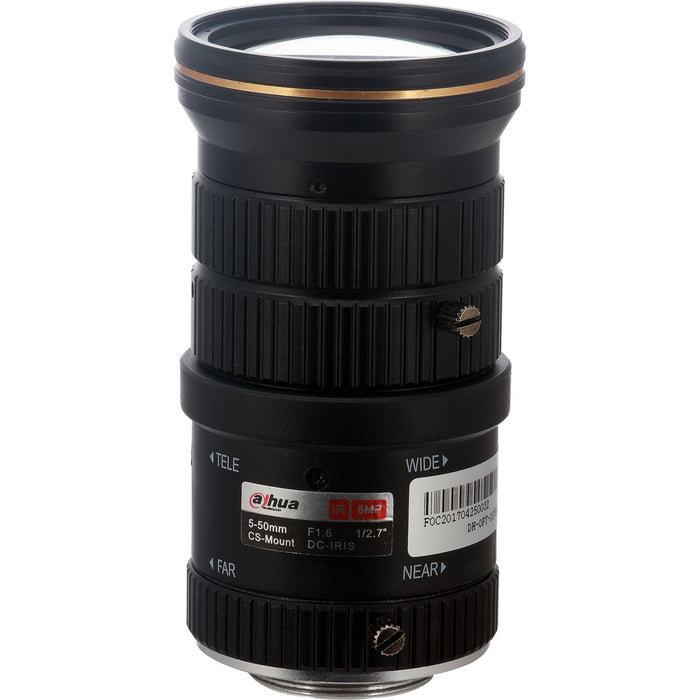 Dahua - 5 mm to 50 mm - f/1.6 - Zoom Lens for CS Mount