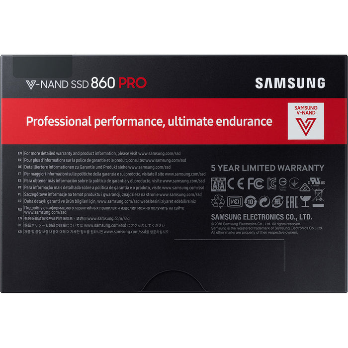Samsung 860 PRO MZ-76P256BW 256 GB Solid State Drive - 2.5" Internal - SATA (SATA/600)