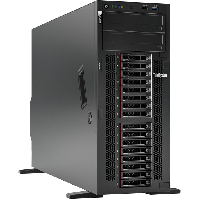 Lenovo ThinkSystem ST550 7X10A0B2NA 4U Tower Server - Intel Xeon Silver 4210 2.20 GHz - 16 GB RAM - 12Gb/s SAS, Serial ATA/600 Controller