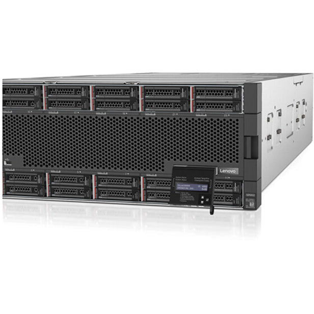 Lenovo ThinkSystem SR950 7X13A008NA 4U Rack Server - 4 x Intel Xeon Platinum 8176 2.10 GHz - 1.50 TB RAM - 12.32 TB SSD - (2 x 400GB, 3 x 3.84TB) SSD Configuration - 12Gb/s SAS, Serial ATA Controller