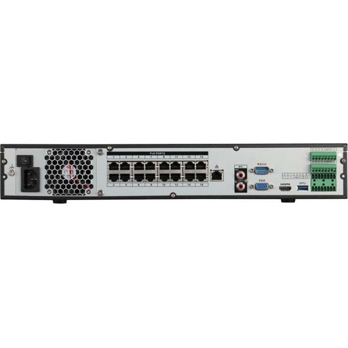 Speco 16 Channel 4K Plug & Play Network Video Recorder with Built-in PoE+ Switch - 24 TB HDD