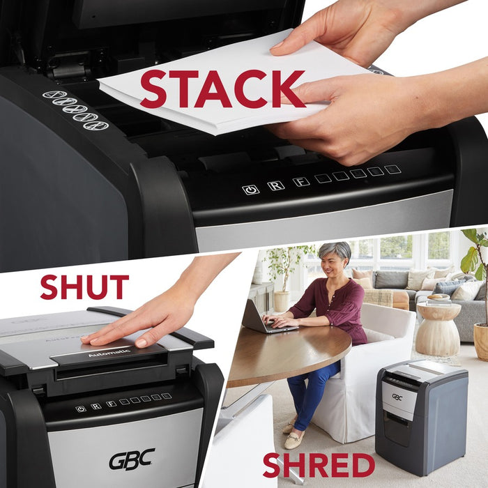 GBC AutoFeed+ Home Office Shredder, 100X, Super Cross-Cut, 100 Sheets