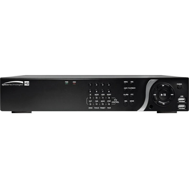 Speco 16 Channel 4K IP, HD-TVI Hybrid Video Recorder - 40 TB HDD