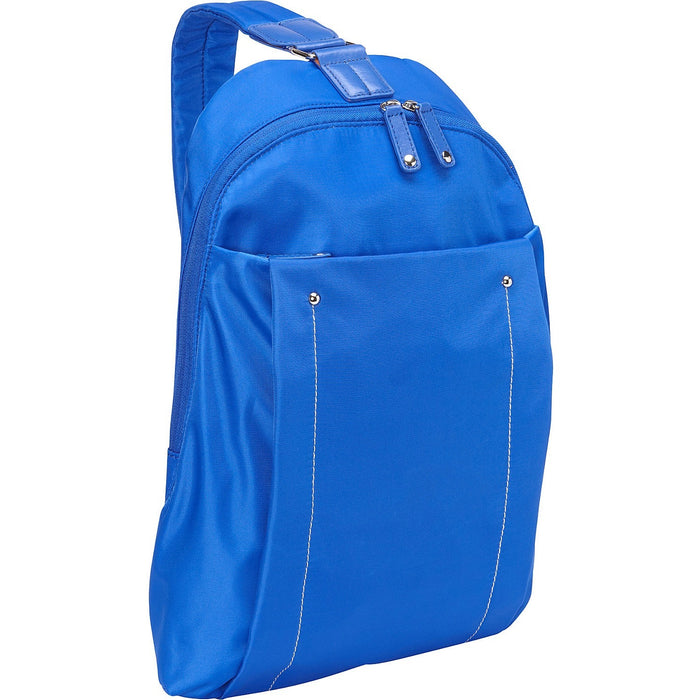 WIB Miami City Slim Backpack for up-to 14.1" Notebook , Tablet, eReader - Blue - Twill Polyester