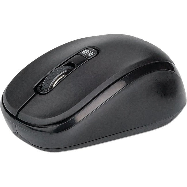Manhattan Dual-Mode Mouse, Bluetooth 4.0 and 2.4 GHz Wireless, 800-1200-1600 dpi, Three Buttons With Scroll Wheel, Black, Three Year Warranty, Box