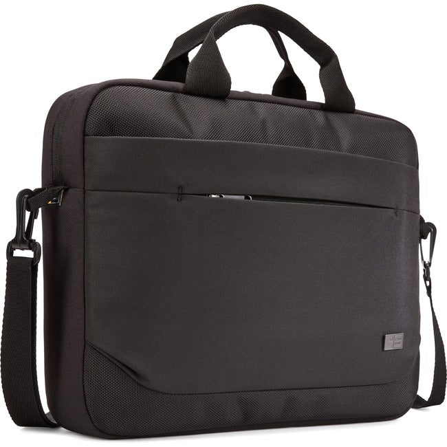 Case Logic Advantage Carrying Case (Attaché) for 10.1" to 14" Notebook, Tablet PC, Pen, Electronic Device, Cord - Black