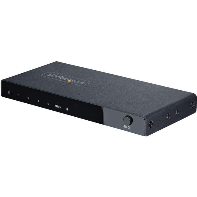 StarTech.com 4-Port 8K HDMI Switch, HDMI 2.1 Switcher 4K 120Hz HDR10+, 8K 60Hz UHD, HDMI Switch 4 In 1 Out, Auto-Manual Source Switching