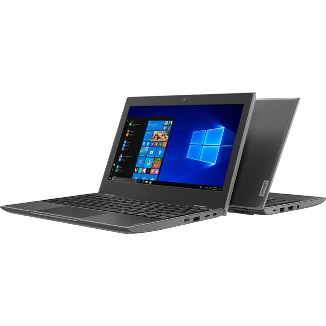 Lenovo 100e Windows 2nd Gen 81M8005MUS 11.6" Netbook - HD - 1366 x 768 - Intel Celeron N4120 Quad-core (4 Core) 1.10 GHz - 4 GB Total RAM - 128 GB SSD - Gray