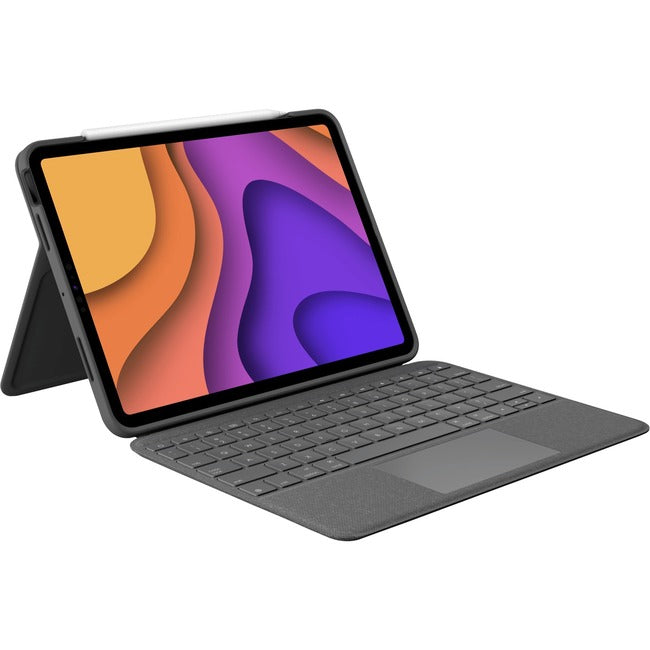 Logitech Folio Touch Keyboard-Cover Case (Folio) Apple, Logitech iPad Air (4th Generation) Tablet - Oxford Gray