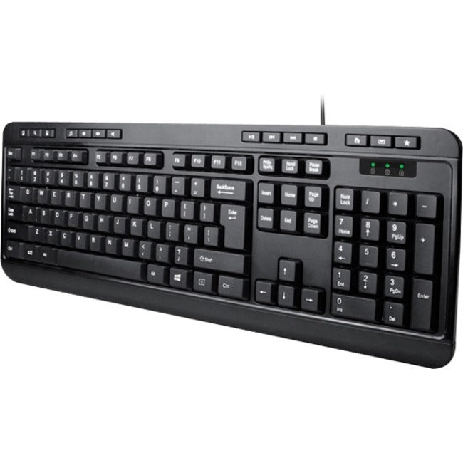 Adesso AKB-132 - Spill-Resistant Multimedia Desktop Keyboard (PS-2)