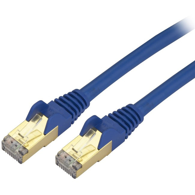 StarTech.com 15ft CAT6a Ethernet Cable - 10 Gigabit Category 6a Shielded Snagless 100W PoE Patch Cord - 10GbE Blue UL Certified Wiring-TIA