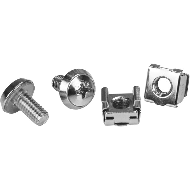 StarTech.com Rack Screws - 20 Pack - Installation Tool - 12 mm M6 Screws - M6 Nuts - Cabinet Mounting Screws and Cage Nuts