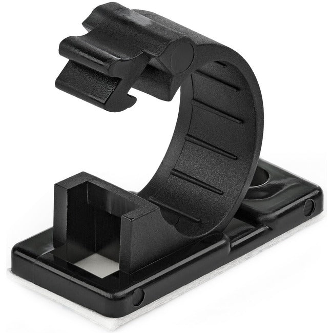 StarTech.com 100 Self Adhesive Cable Management Clips - Ethernet-Network Cable-Office Desk Cord Organizer - Sticky Wire Holder-Clamp Black