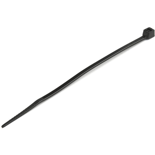 StarTech.com 4"(10cm) Cable Ties, 7-8"(22mm) Dia, 18lb(8kg) Tensile Strength, Nylon Self Locking Zip Ties, UL Listed, 100 Pack, Black