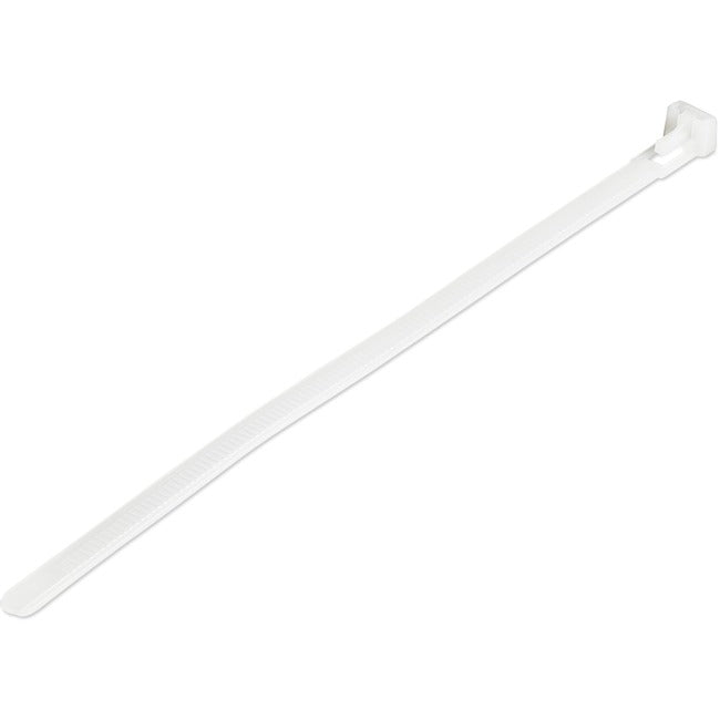 StarTech.com 8"(20cm) Reusable Cable Ties, 1-7-8"(50mm) Dia. 50lb(22Kg) Tensile Strength, Nylon, In-Outdoor, UL Listed, 100 Pack, White