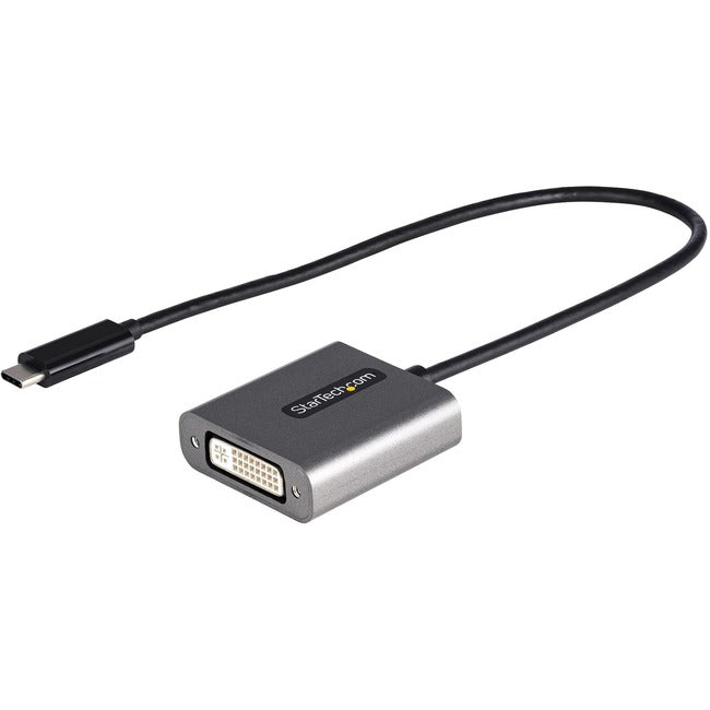 StarTech.com USB C to DVI Adapter, 1920x1200p, USB Type-C to DVI-D Adapter Dongle, USB-C to DVI Display-Monitor Video Converter, 12" Cable
