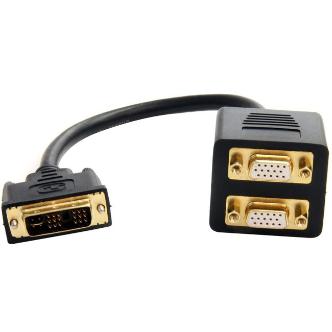 StarTech.com 1 ft DVI-I Analog to 2x VGA Video Splitter Cable - M-F