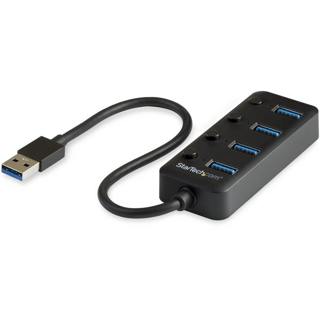StarTech.com 4 Port USB 3.0 Hub - USB Type-A to 4x USB-A with Individual On-Off Port Switches - SuperSpeed 5Gbps USB 3.1 Gen 1 - Bus Power
