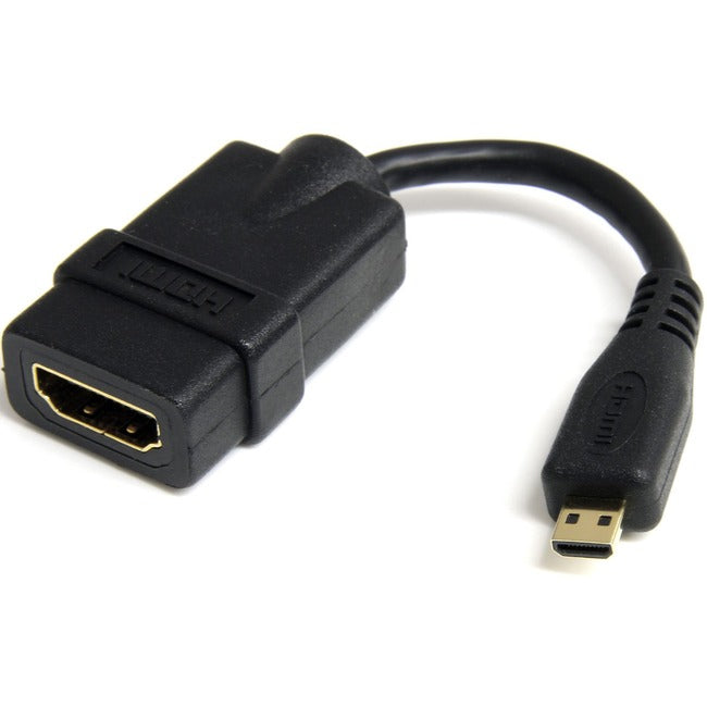 StarTech.com Micro HDMI to HDMI Adapter Dongle, 4K High Speed Micro HDMI to HDMI Converter, Micro HDMI Type-D Device to HDMI TV-Display