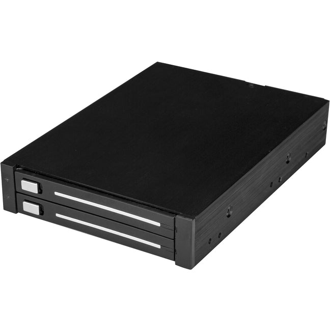 StarTech.com Dual-Bay 2.5in SATA SSD - HDD Rack for 3.5in Front Bay - Trayless SATA Backplane - RAID