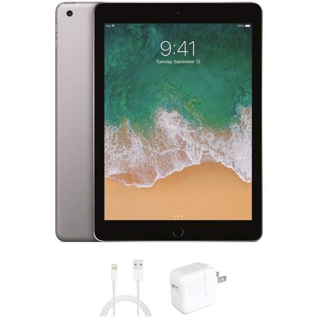 Refurbished Apple iPad 6 (6th Gen, 2018) 32GB, Space Gray, WiFi Only, 1 Year Warranty from eReplacements - (MR7F2LL-A, A1893, IPAD6SG32)