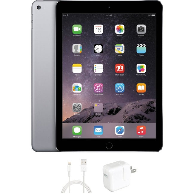 Refurbished Apple iPad Air 2 (2nd Gen, 2014), 16GB, Space Gray, WiFi Only, 1 Year Warranty (A1566, MGL12LL-A, IPADAIR2SG16)