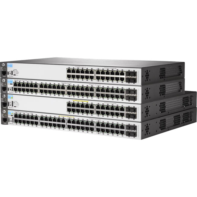 Aruba 2530-24-PoE+ Fast Ethernet Switch - 24 10-100 Network Ports, 2 Gigabit RJ45-SFP uplinks - Fully Managed - Layer 2