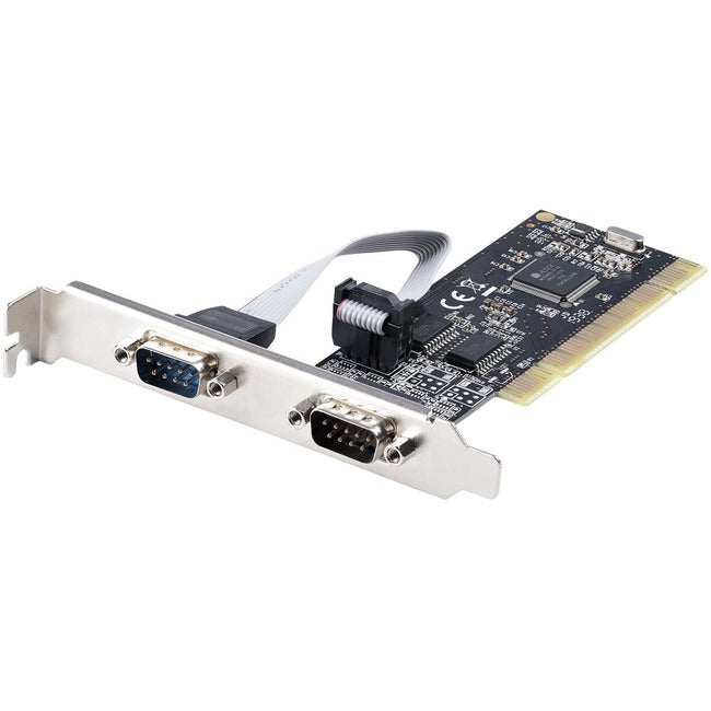 StarTech.com 2-Port PCI RS232 Serial Adapter Card, Dual Serial DB9 Ports, Expansion-Controller Card, Windows-Linux, Standard-Low Profile